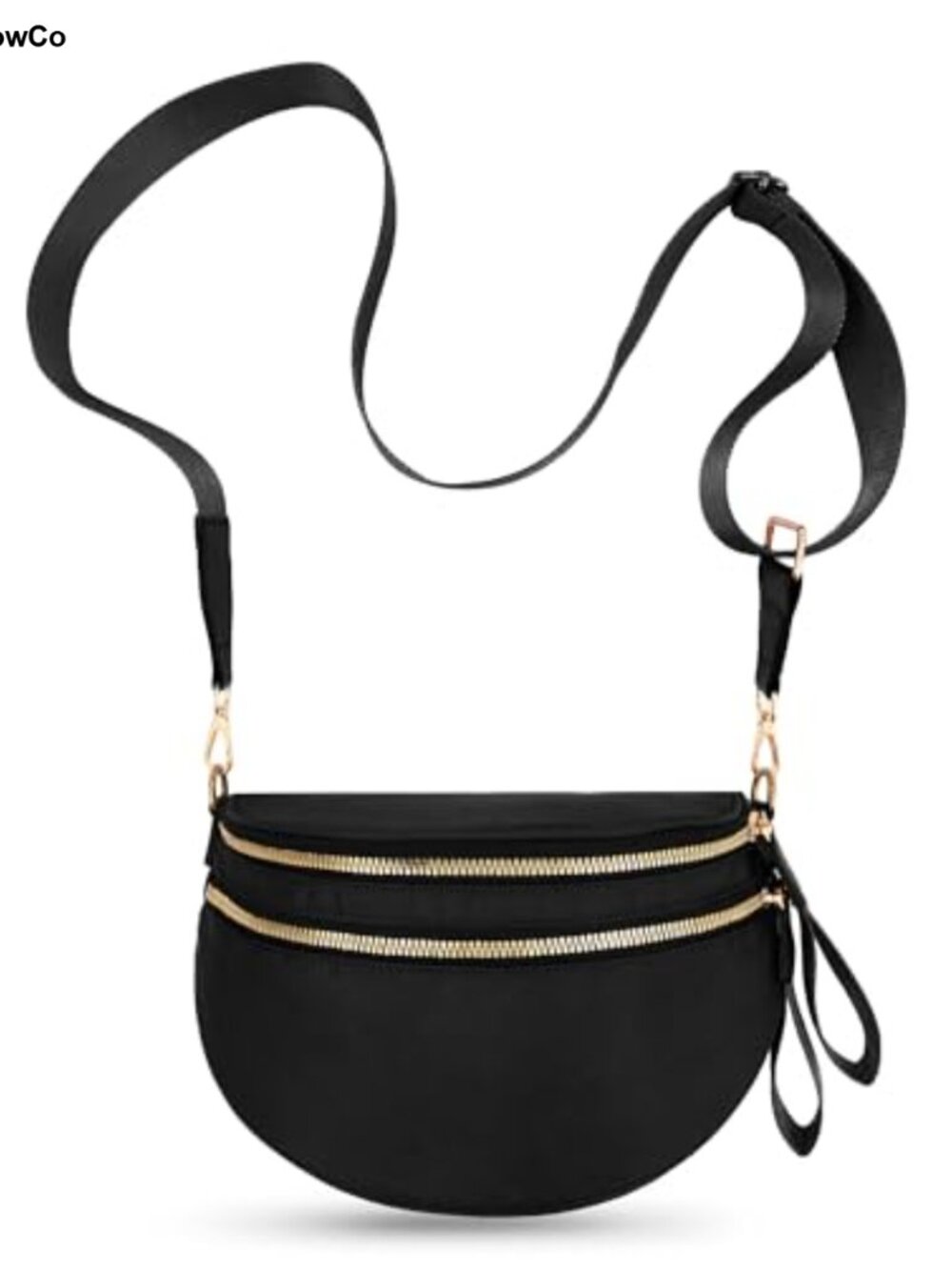 Nylon Crossbody Bags for Women, Large Fanny Pack, Sling Bag with Adjustable